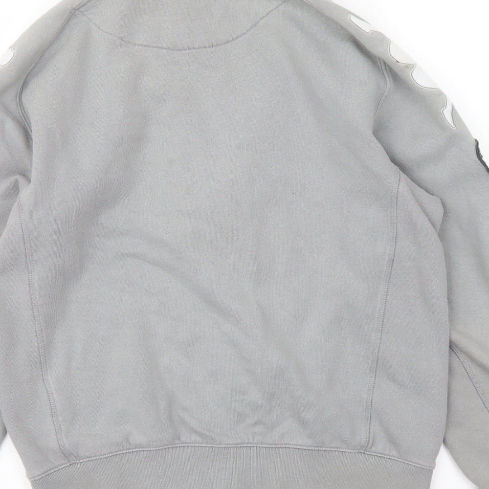 Kappa Mens Grey Cotton Full Zip Sweatshirt Size L