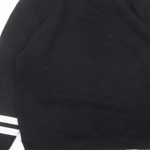 H&M Girls Black Cotton Pullover Sweatshirt Size 9-10 Years Pullover