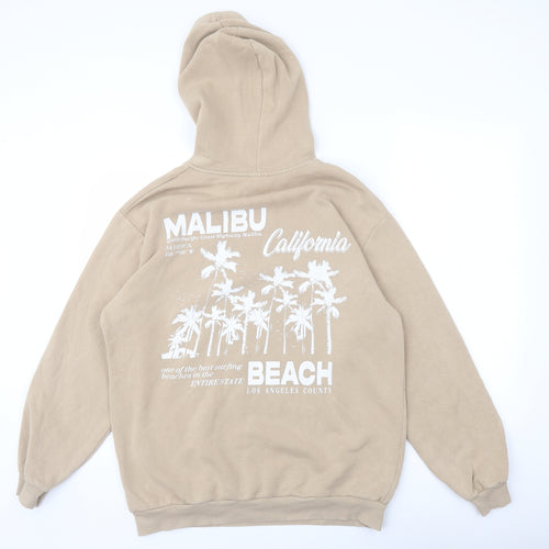 New Look Boys Beige Cotton Pullover Hoodie Size 14-15 Years Pullover - Malibu Beach