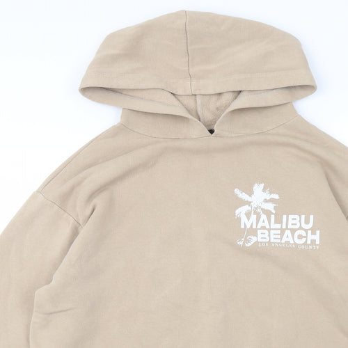 New Look Boys Beige Cotton Pullover Hoodie Size 14-15 Years Pullover - Malibu Beach
