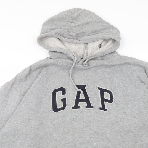 Gap Mens Grey Cotton Pullover Hoodie Size L - Logo