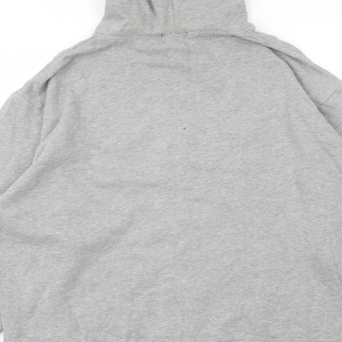 Gap Mens Grey Cotton Pullover Hoodie Size L - Logo
