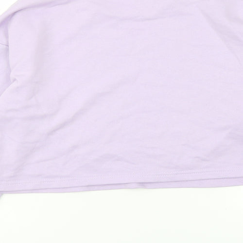 New Look Girls Purple Cotton Pullover Sweatshirt Size 12-13 Years Pullover