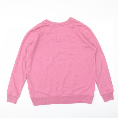 Jack Wills Womens Pink Cotton Pullover Sweatshirt Size 6 Pullover