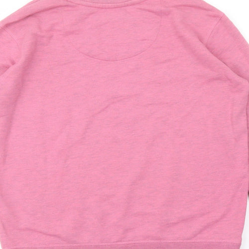 Jack Wills Womens Pink Cotton Pullover Sweatshirt Size 6 Pullover
