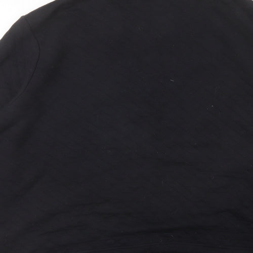 DASH Womens Black Cotton Full Zip Sweatshirt Size 16 Zip