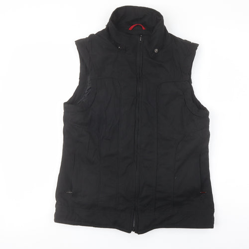 Dorothy Perkins Womens Black Gilet Coat Size 10 Zip