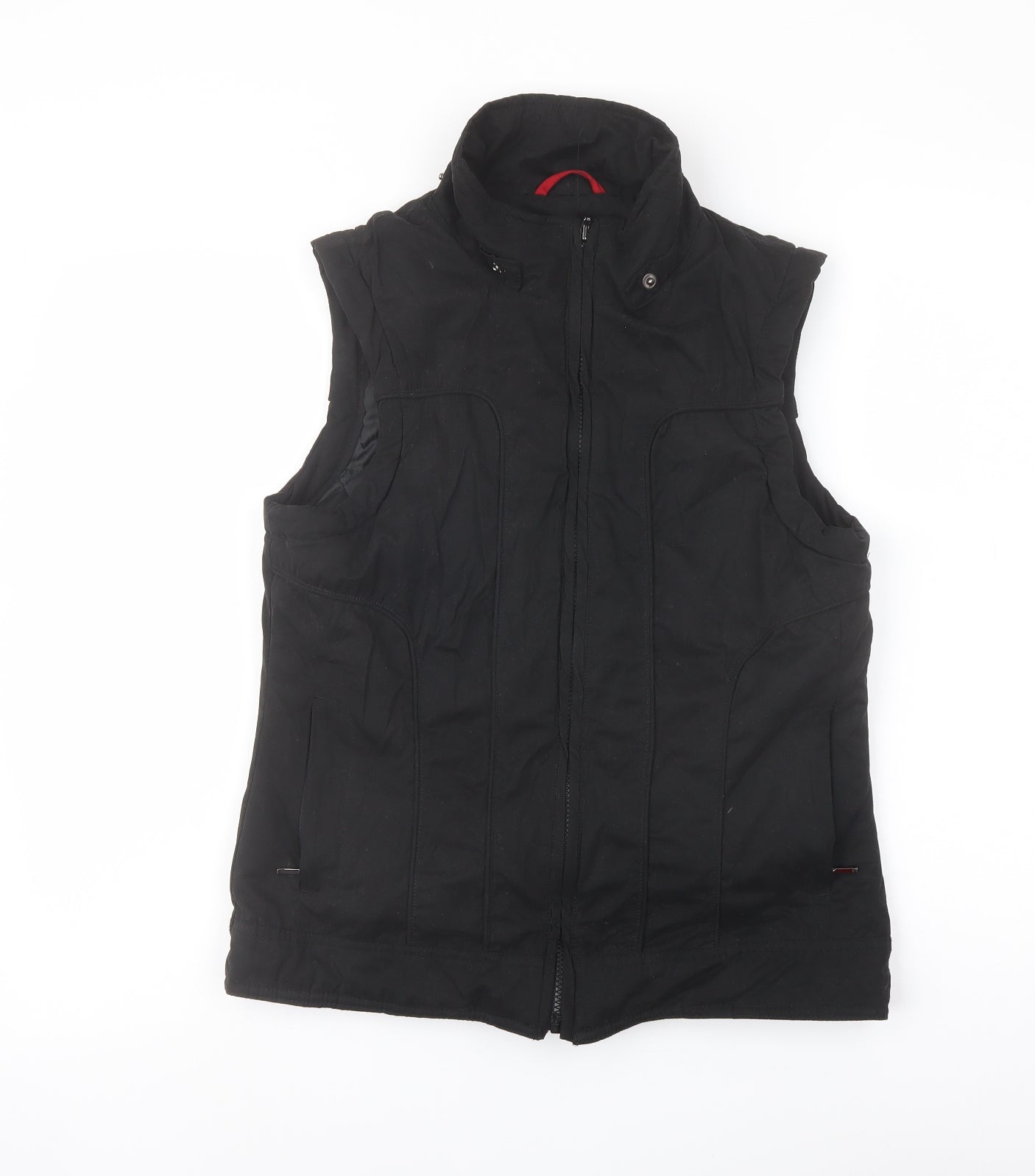 Dorothy Perkins Womens Black Gilet Coat Size 10 Zip