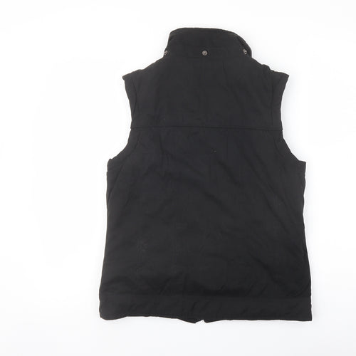 Dorothy Perkins Womens Black Gilet Coat Size 10 Zip