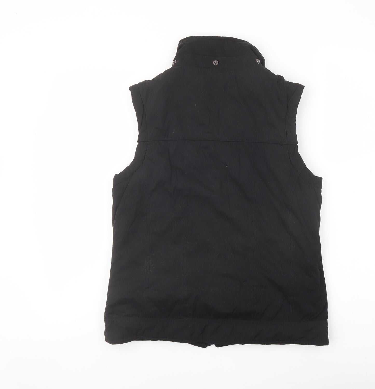 Dorothy Perkins Womens Black Gilet Coat Size 10 Zip