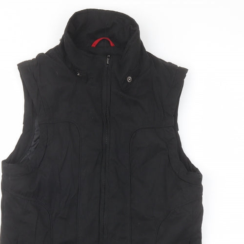 Dorothy Perkins Womens Black Gilet Coat Size 10 Zip