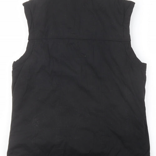 Dorothy Perkins Womens Black Gilet Coat Size 10 Zip