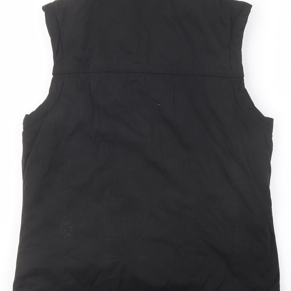 Dorothy Perkins Womens Black Gilet Coat Size 10 Zip