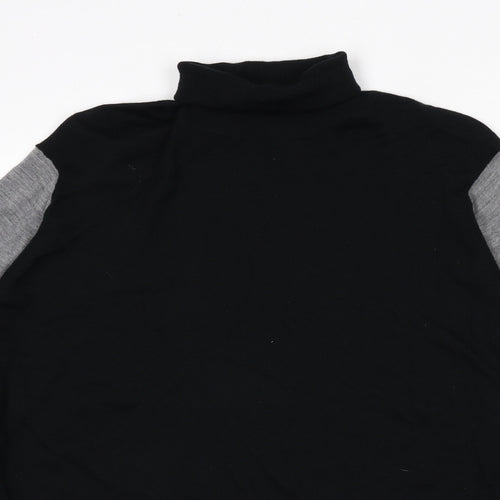 Marks and Spencer Womens Grey Roll Neck Wool Pullover Jumper Size 22