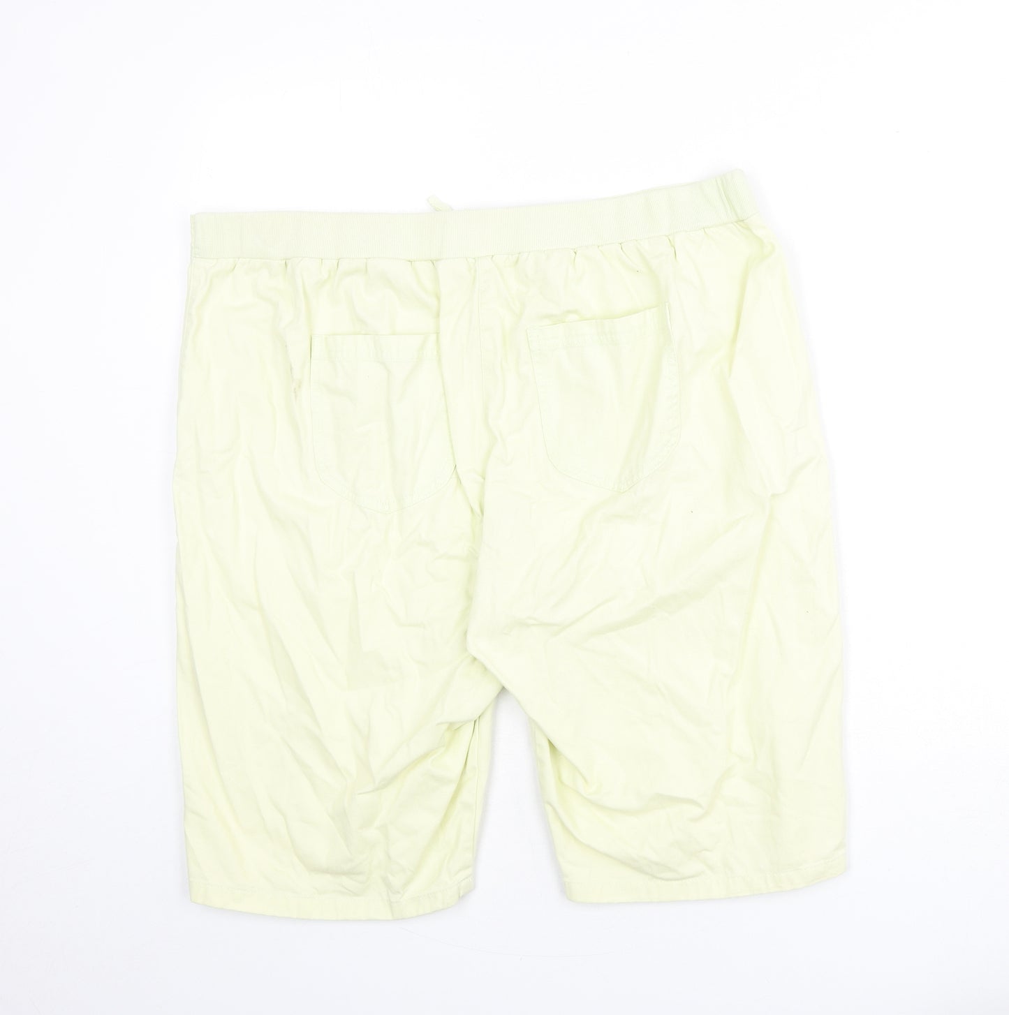 Cotton Traders Womens Yellow Cotton Bermuda Shorts Size 20 L12 in Regular Pull On