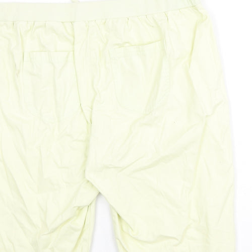 Cotton Traders Womens Yellow Cotton Bermuda Shorts Size 20 L12 in Regular Pull On