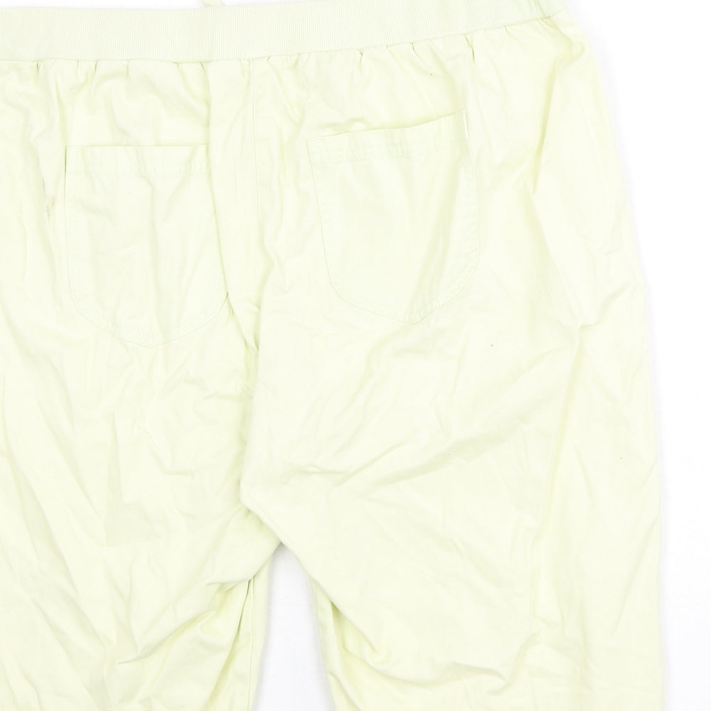 Cotton Traders Womens Yellow Cotton Bermuda Shorts Size 20 L12 in Regular Pull On