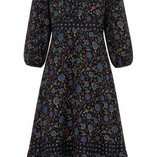 Topshop Womens Multicoloured Floral Viscose A-Line Size 8 Off the Shoulder Zip