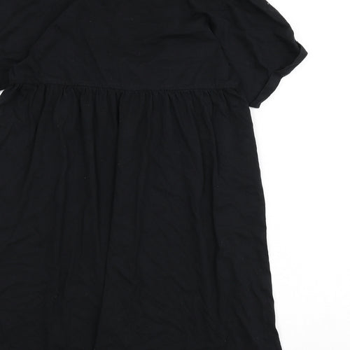 ASOS Womens Black 100% Cotton A-Line Size 8 V-Neck Pullover