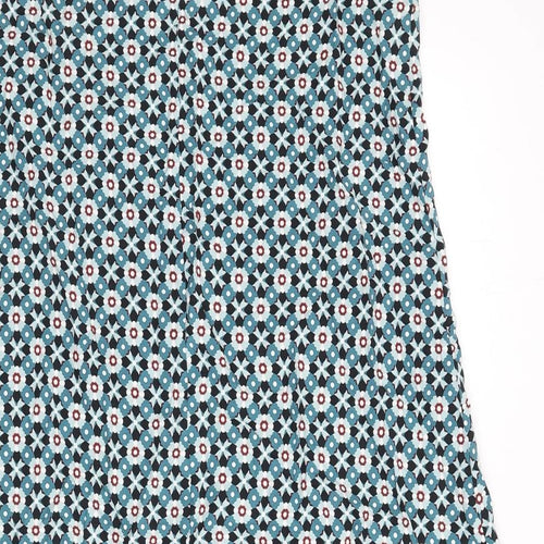 La Marey Womens Multicoloured Geometric Viscose A-Line Size S Round Neck Pullover