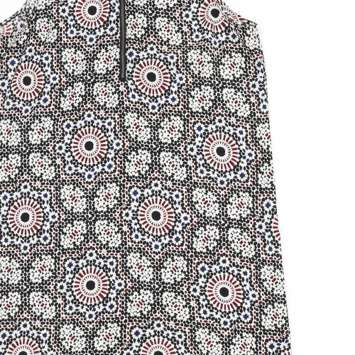 Staring at Stars Womens Multicoloured Geometric Polyester Tank Dress Size L Round Neck Zip