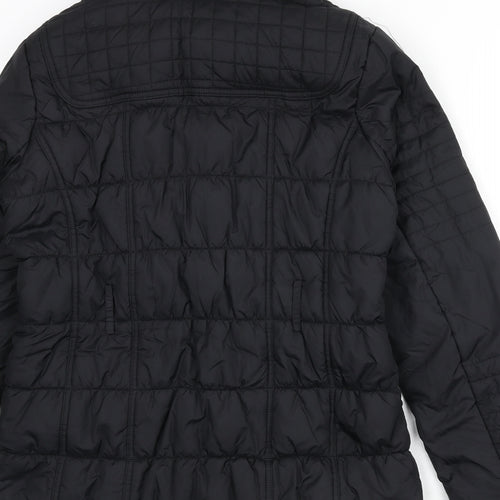 Marks and Spencer Womens Black Puffer Jacket Coat Size 12 Zip