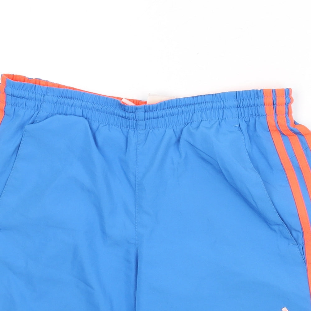 adidas Mens Blue Polyester Sweat Shorts Size L L9 in Regular