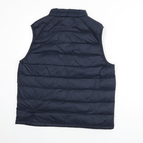 Marks and Spencer Mens Blue Gilet Waistcoat Size L Zip