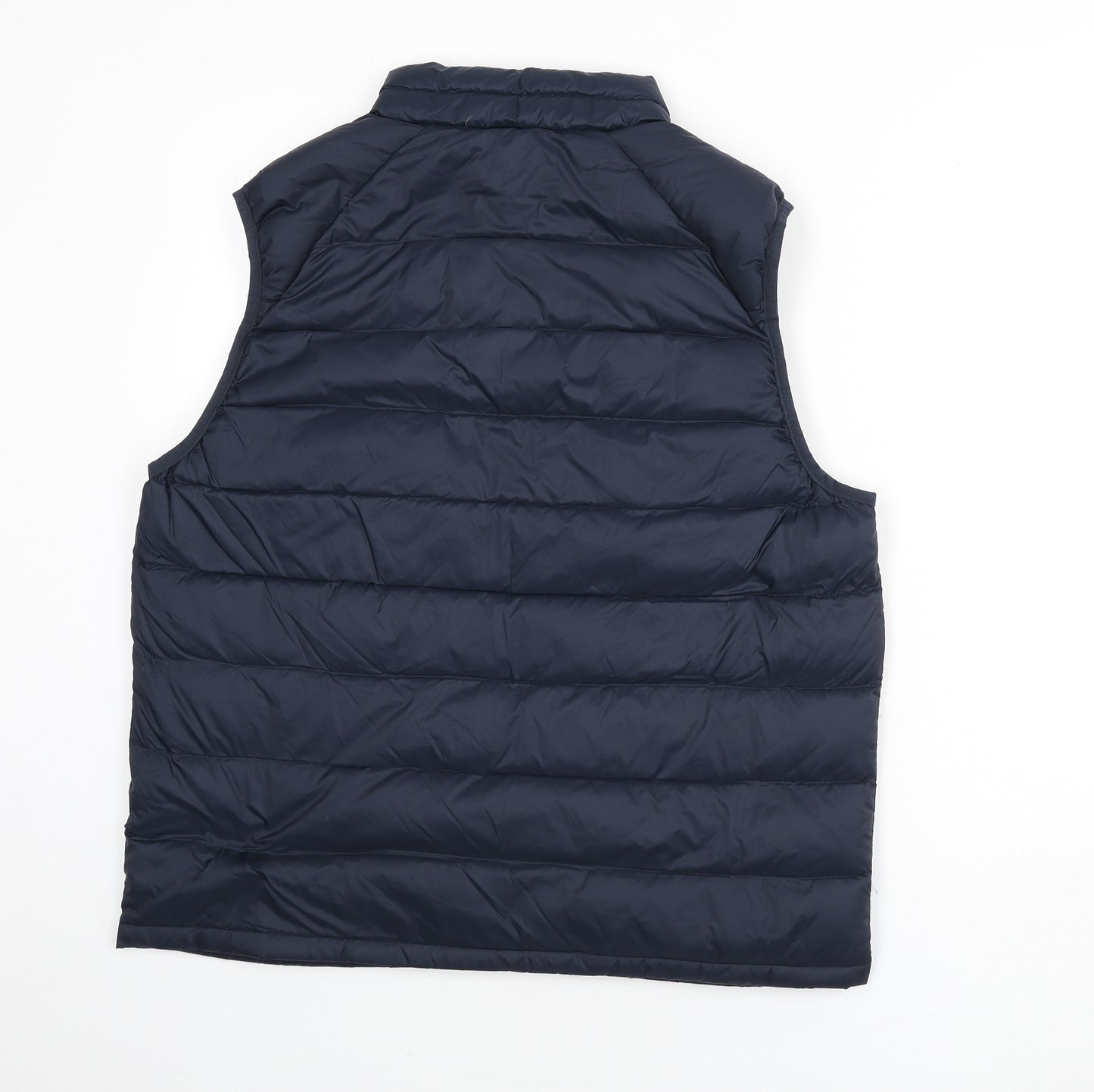 Marks and Spencer Mens Blue Gilet Waistcoat Size L Zip