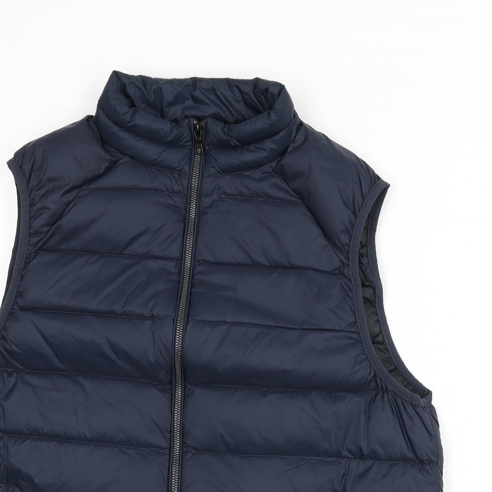 Marks and Spencer Mens Blue Gilet Waistcoat Size L Zip