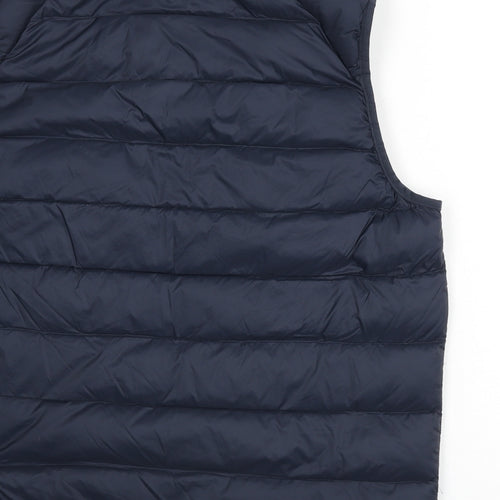 Marks and Spencer Mens Blue Gilet Waistcoat Size L Zip