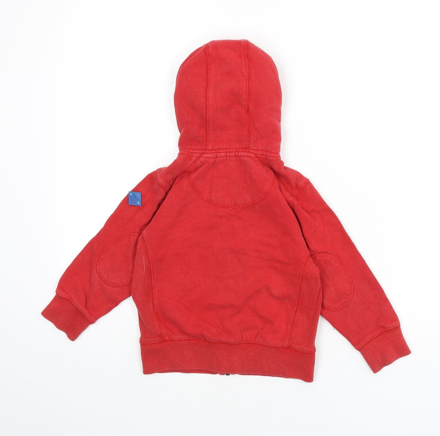 NEXT Boys Red Cotton Full Zip Hoodie Size 4 Years Zip