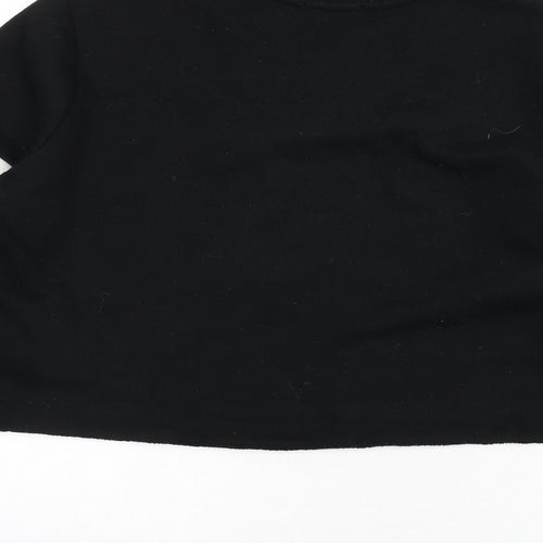 FOREVER 21 Womens Black Cotton Pullover Sweatshirt Size S Pullover - No Hard Feelings, Cropped, Stripe Detail