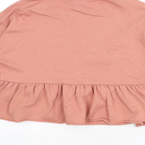 Divided by H&M Womens Pink Cotton Pullover Sweatshirt Size XS Pullover - Flare Bottom