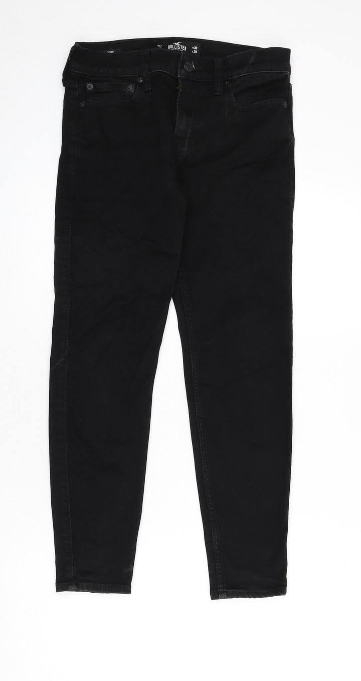 Hollister Mens Black Cotton Straight Jeans Size 30 in L38 in Regular Zip