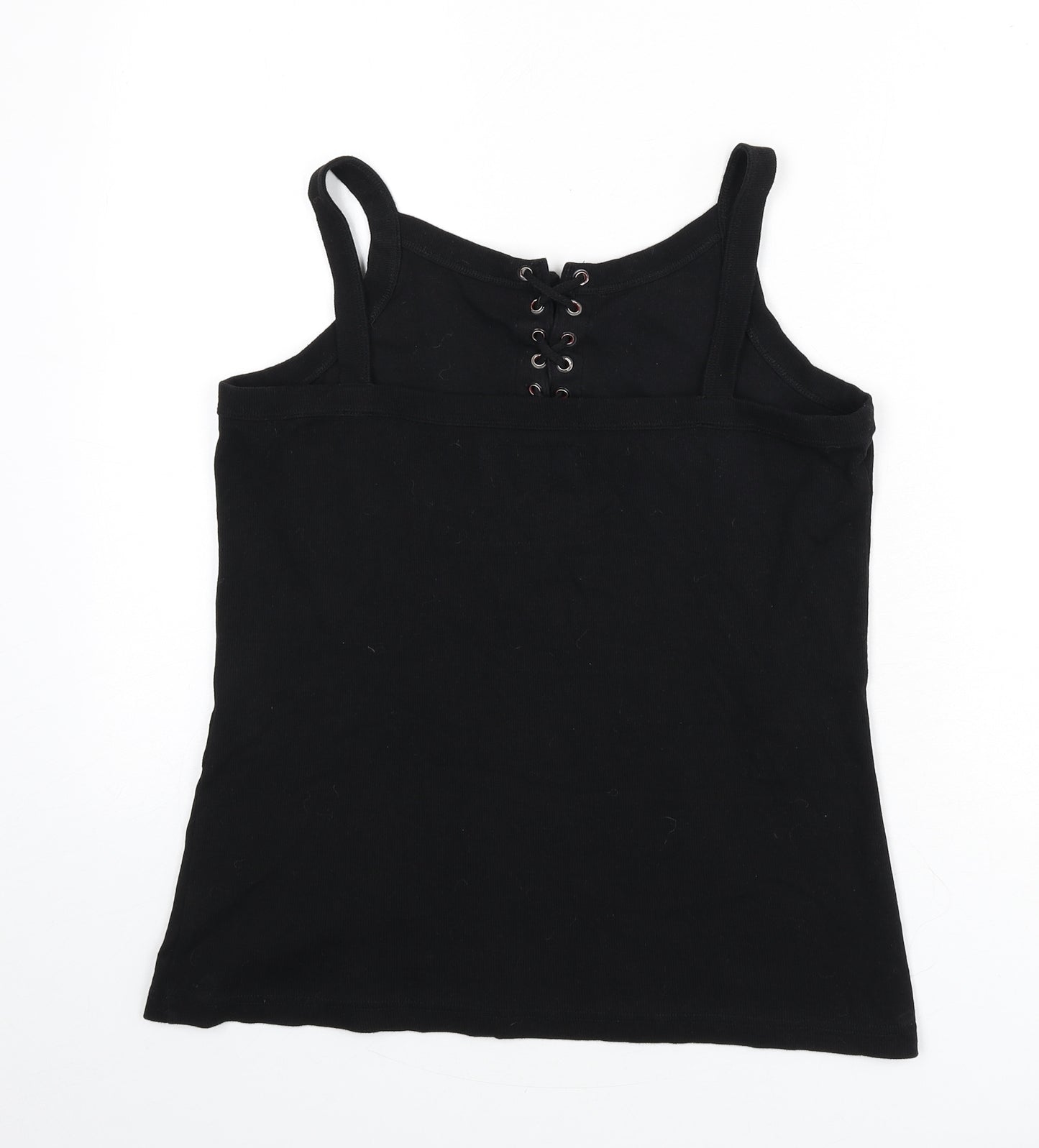 EMP Womens Black Polyester Camisole Tank Size L Scoop Neck - Ribbed