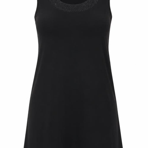 R&M Richards Womens Black Polyester A-Line Size 12 Scoop Neck Pullover - Floral Detail