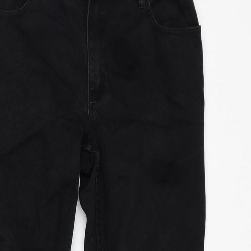 Lee Cooper Mens Black Cotton Cropped Jeans Size 36 in L32 in Regular Zip