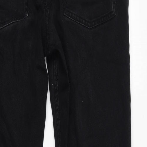 Lee Cooper Mens Black Cotton Cropped Jeans Size 36 in L32 in Regular Zip