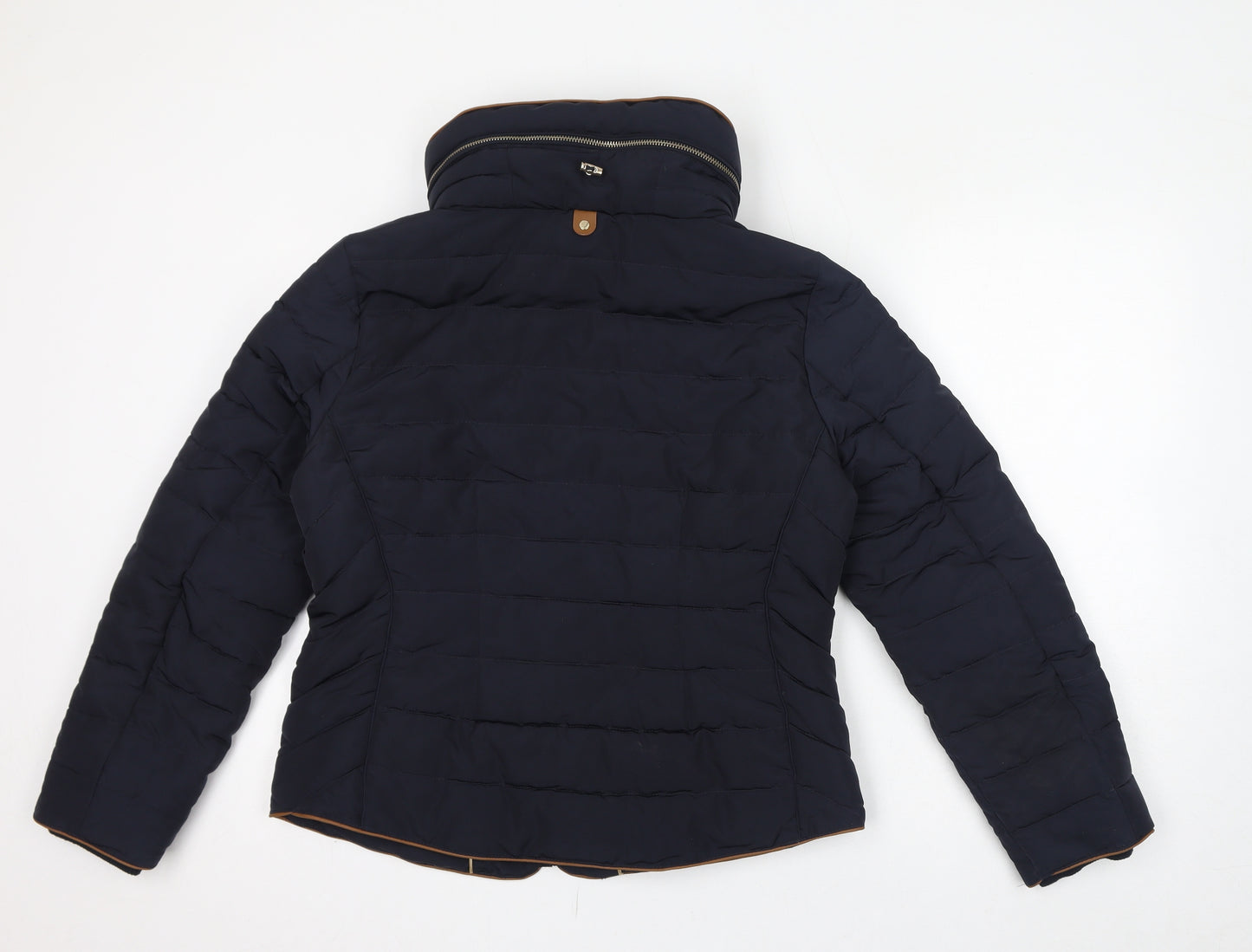 Per Una Womens Blue Puffer Jacket Jacket Size 14 Zip
