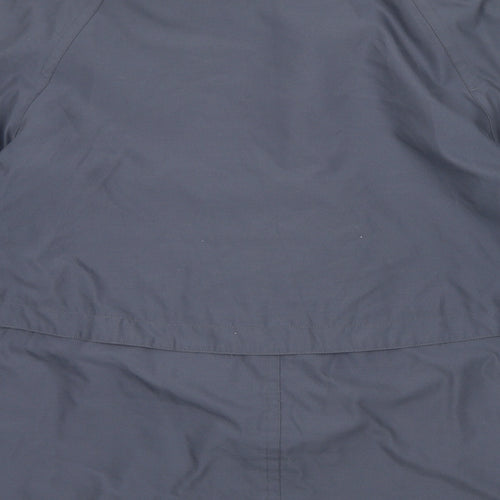 St Michael Womens Blue Windbreaker Coat Size 14 Zip - Vintage