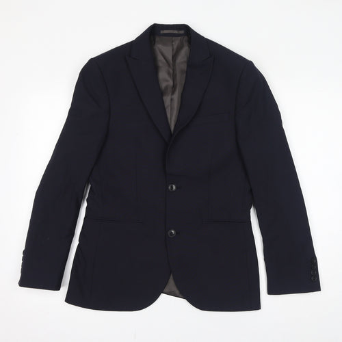 NEXT Mens Blue Polyacrylate Fibre Jacket Blazer Size 36 Regular
