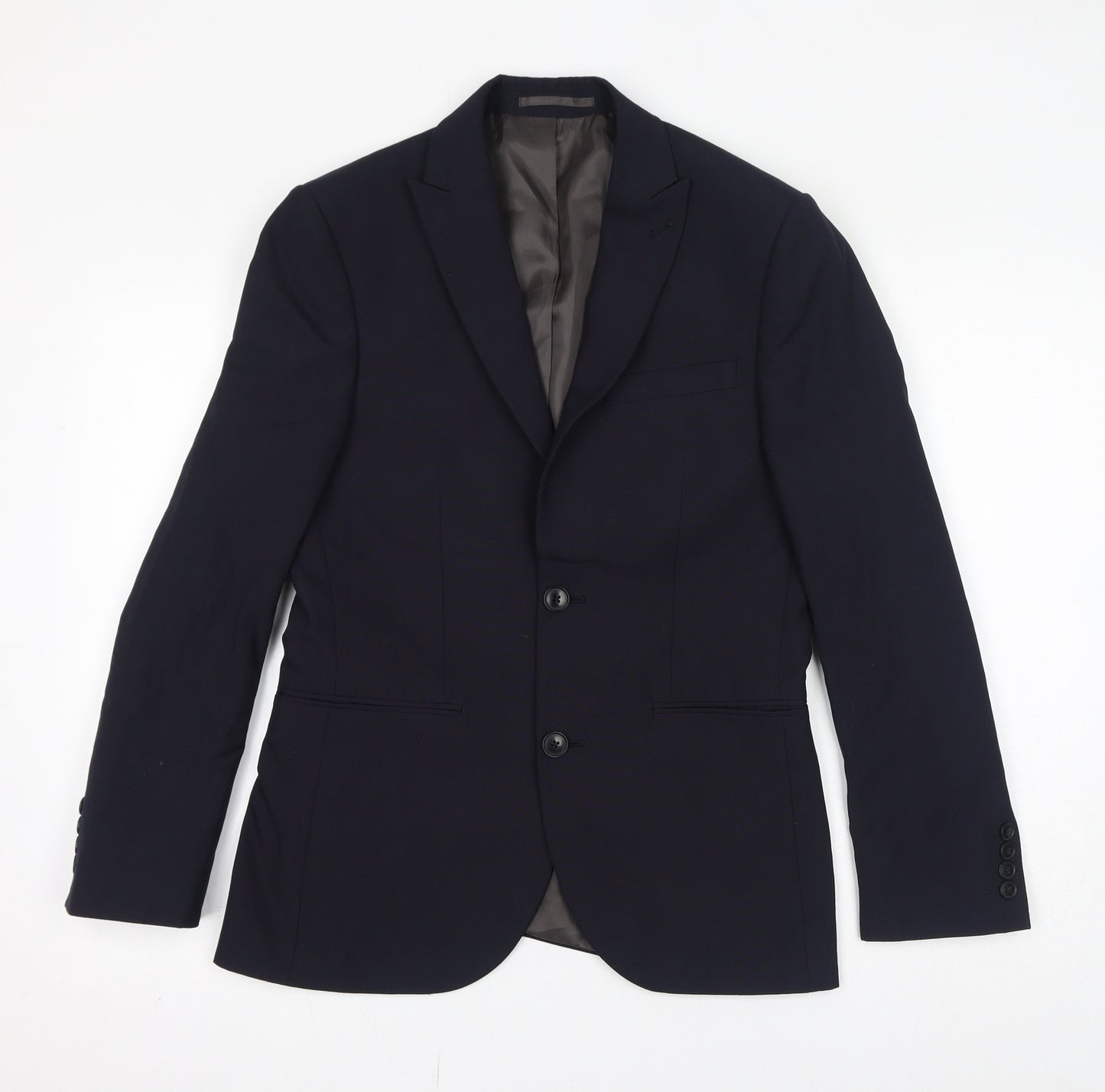 NEXT Mens Blue Polyacrylate Fibre Jacket Blazer Size 36 Regular