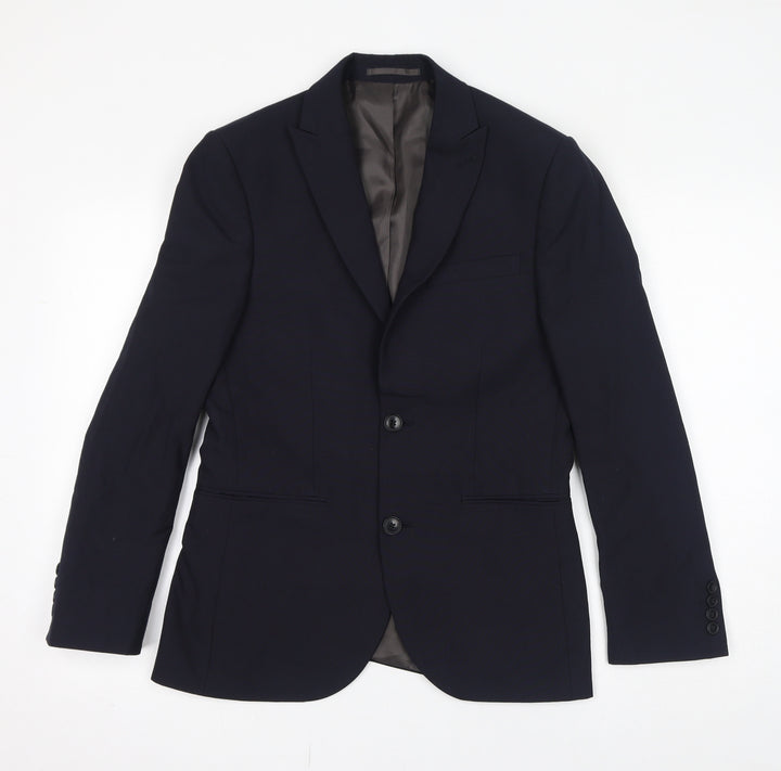 NEXT Mens Blue Polyacrylate Fibre Jacket Blazer Size 36 Regular