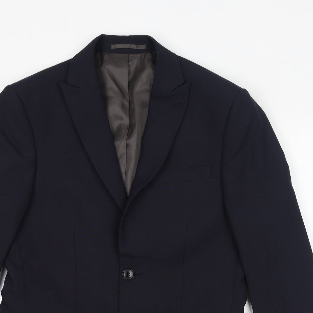 NEXT Mens Blue Polyacrylate Fibre Jacket Blazer Size 36 Regular