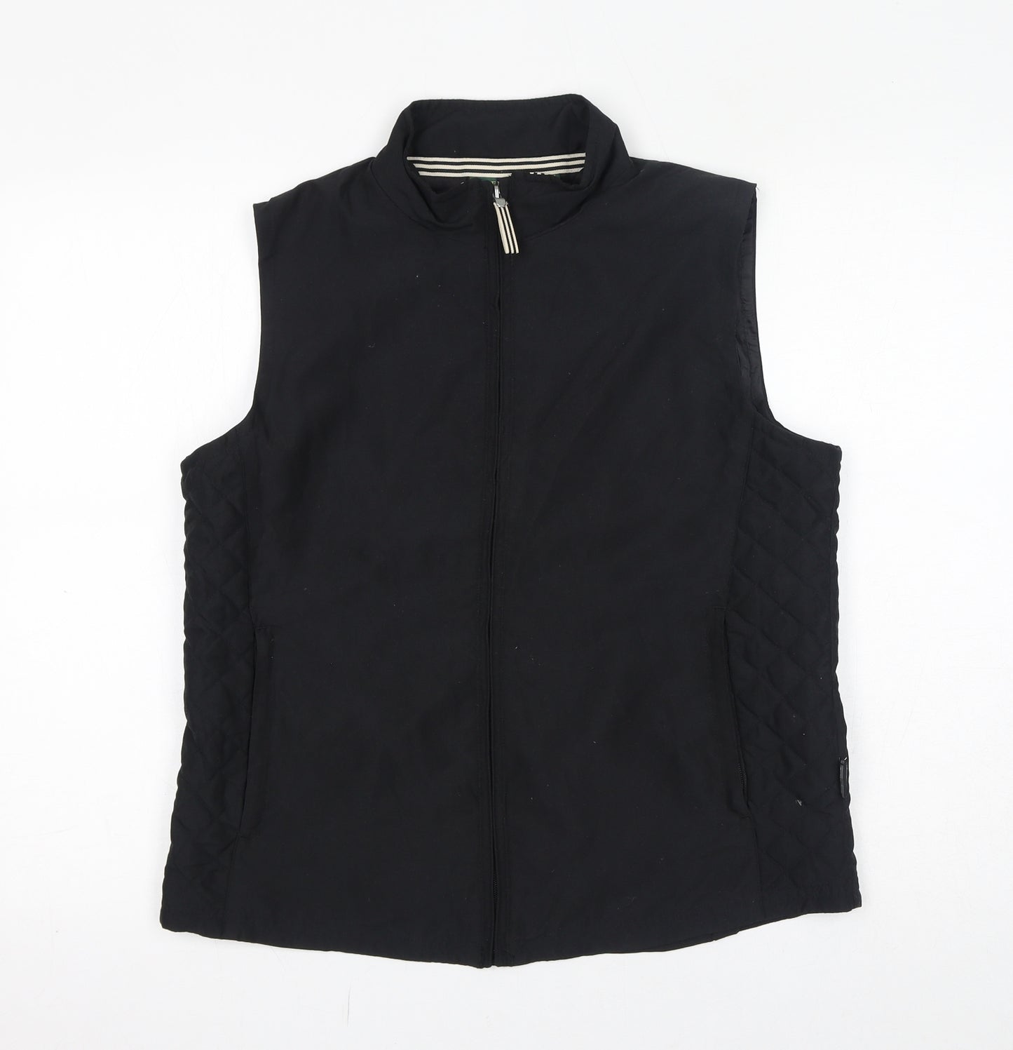 Glenmuir Womens Black Gilet Jacket Size M Zip - Quilted