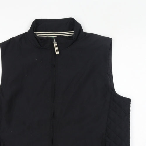 Glenmuir Womens Black Gilet Jacket Size M Zip - Quilted