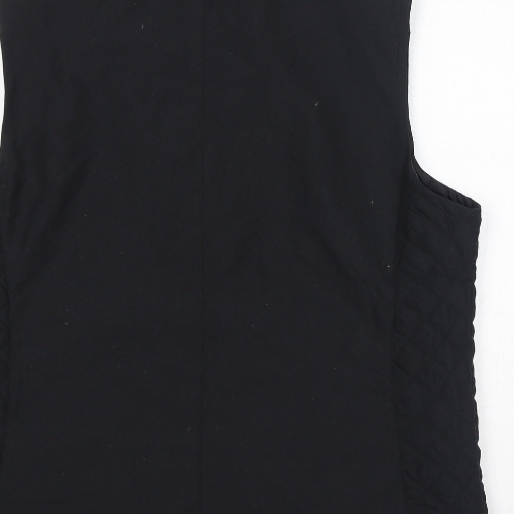 Glenmuir Womens Black Gilet Jacket Size M Zip - Quilted