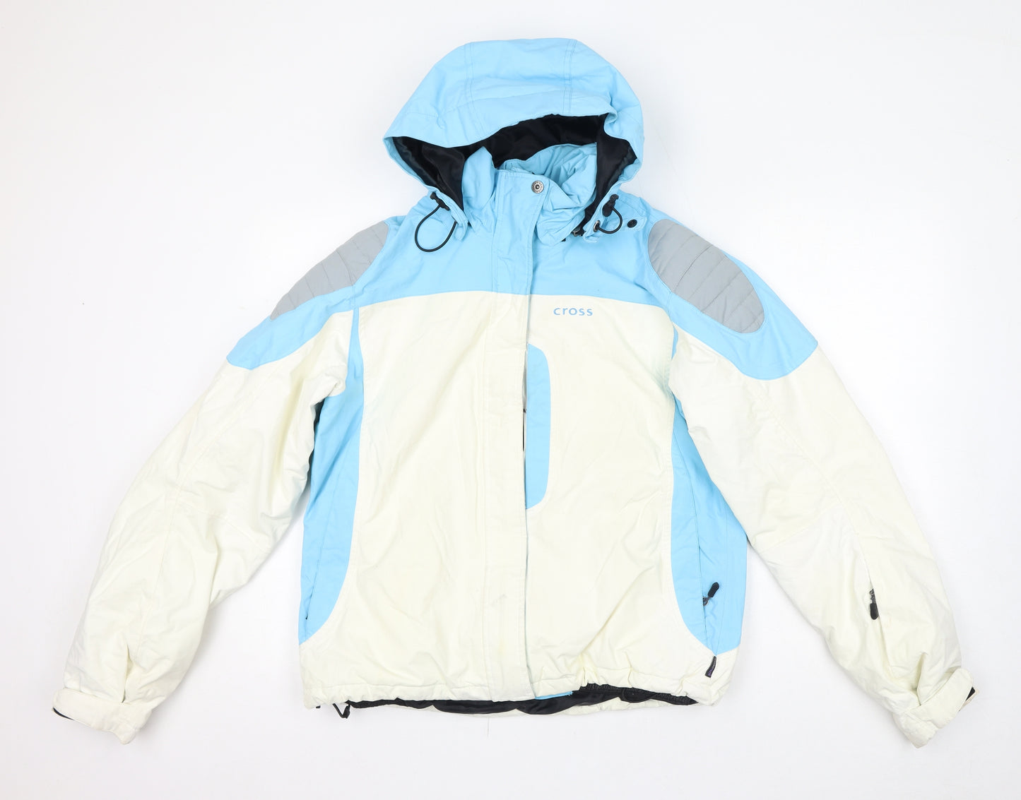Cross Womens Blue Windbreaker Jacket Size L Zip