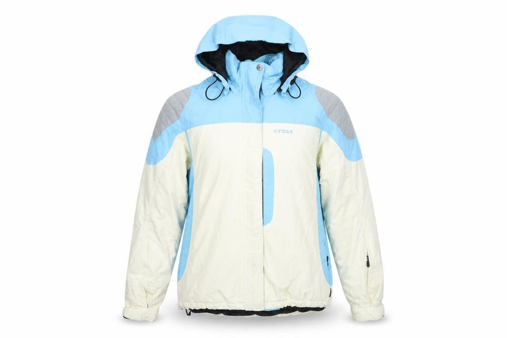Cross Womens Blue Windbreaker Jacket Size L Zip